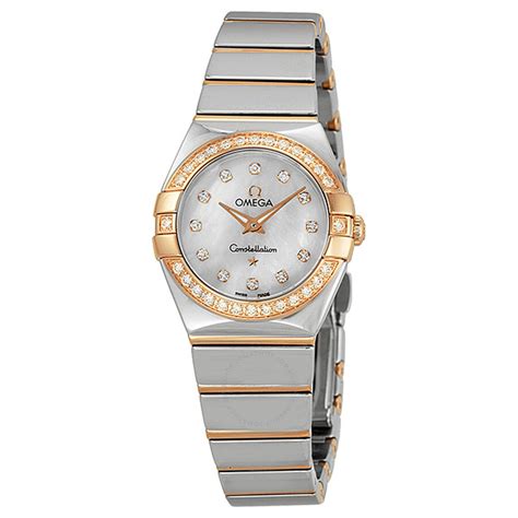 omega mother of pearl ladies watch